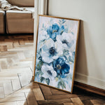Floral 1464 Canvas Art 18" x 24" / 45 x 60 cm / Black
