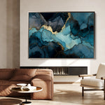 Abstract 1465 Canvas Art 18" x 24" / 45 x 60 cm / Black