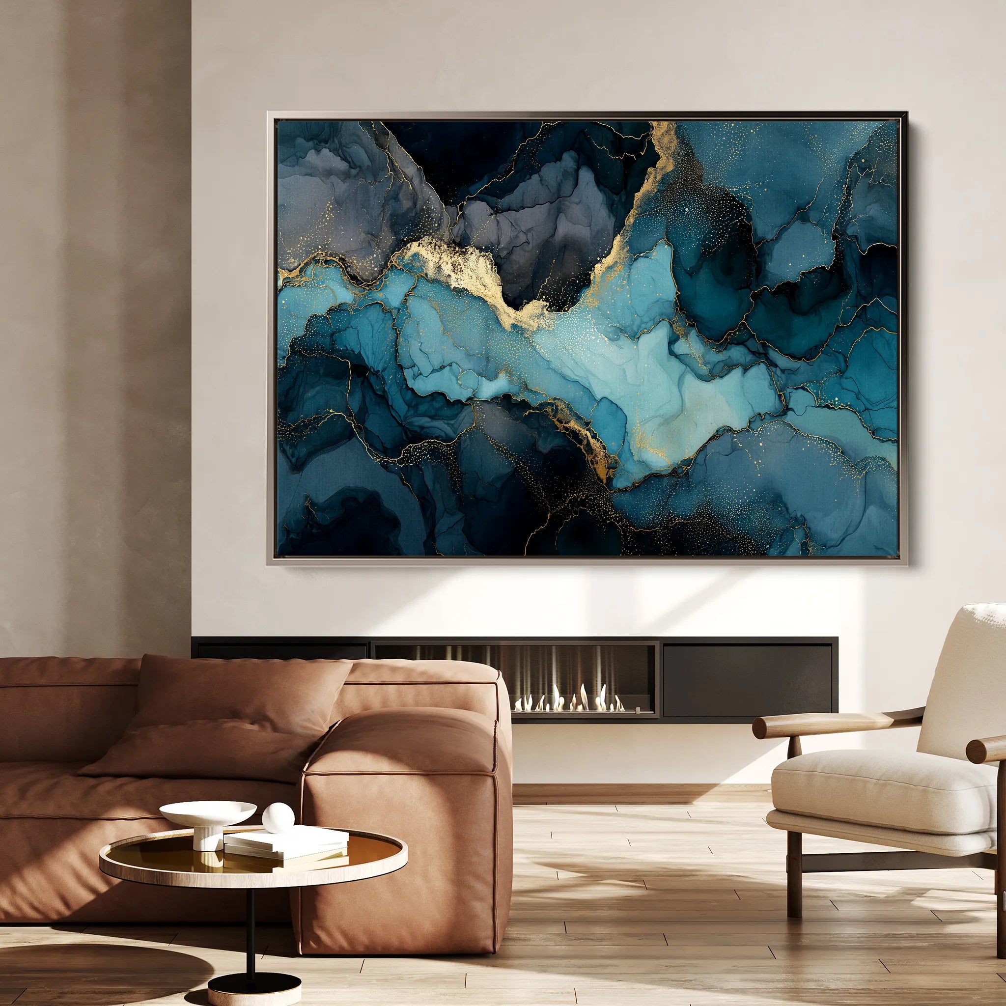 Abstract 1465 Canvas Art 18" x 24" / 45 x 60 cm / Black