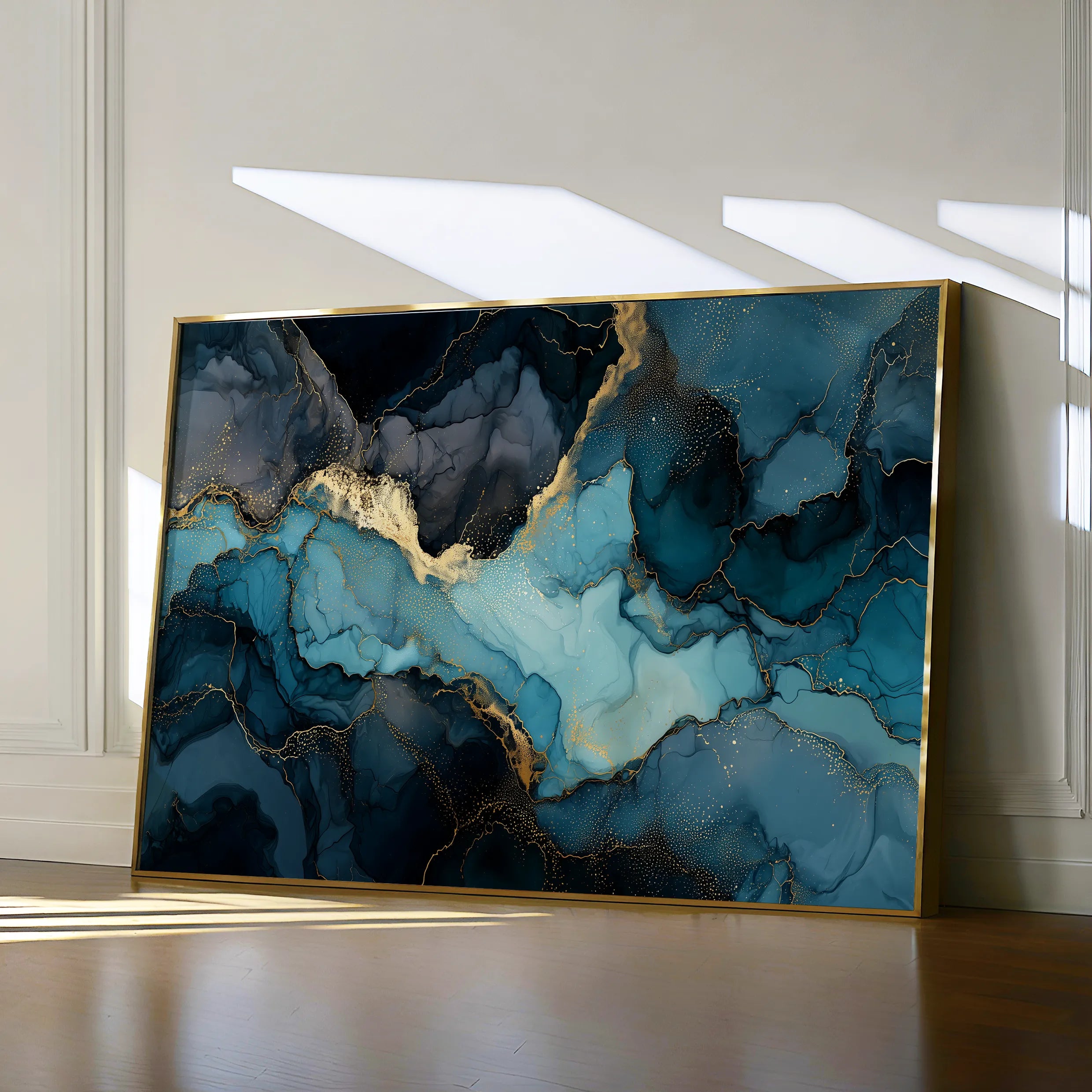 Abstract 1465 Canvas Art 18" x 24" / 45 x 60 cm / Black
