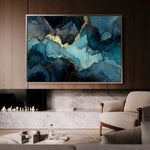 Abstract 1465 Canvas Art 18" x 24" / 45 x 60 cm / Black