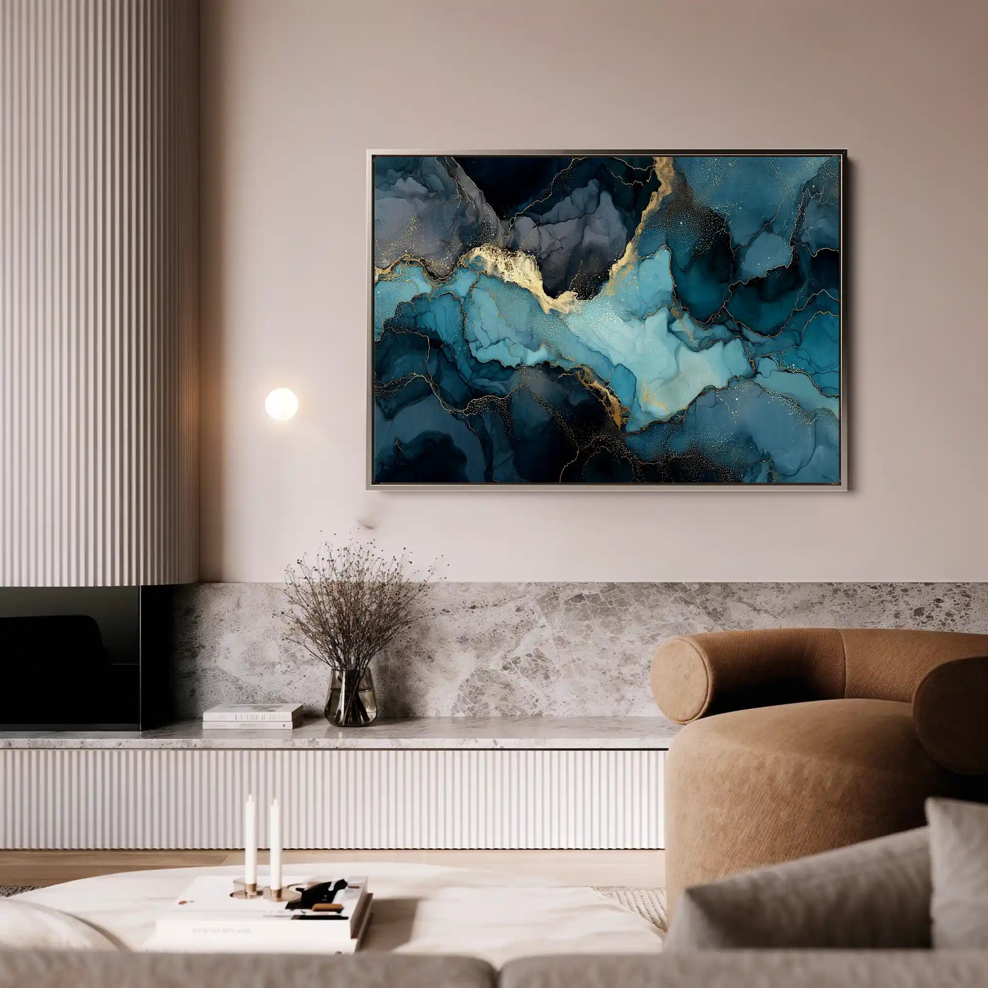 Abstract 1465 Canvas Art 60 x 40 cm / Black