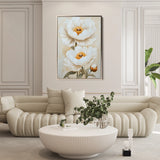 Floral 1465 Canvas Art 18" x 24" / 45 x 60 cm / Black