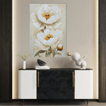 Floral 1465 Canvas Art 60 x 40 cm / Black