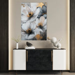 Floral 1466 Canvas Art 18" x 24" / 45 x 60 cm / Black