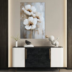 Floral 1468 Canvas Art 18" x 24" / 45 x 60 cm / Black
