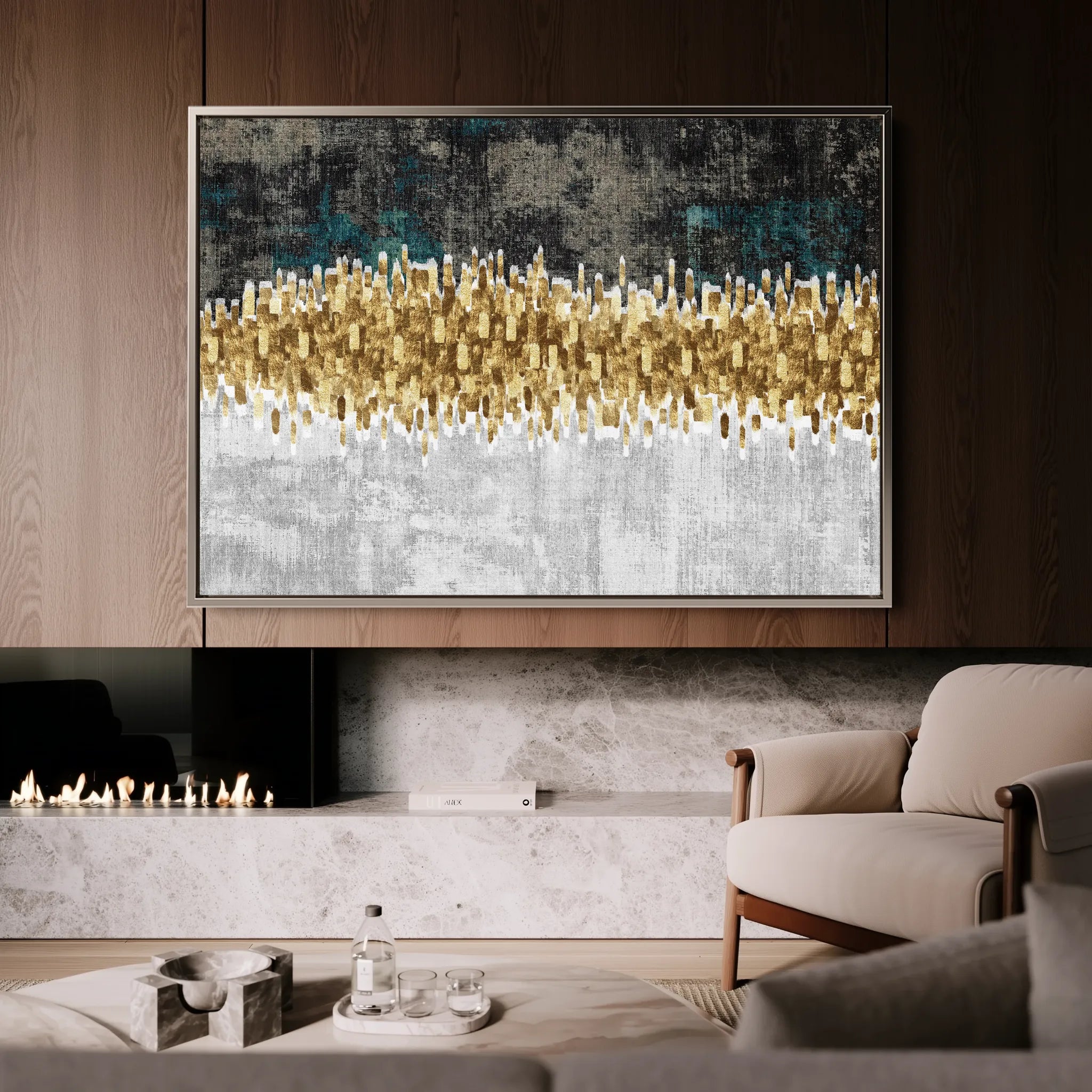 Abstract 147 Canvas Art 18" x 24" / 45 x 60 cm / Black