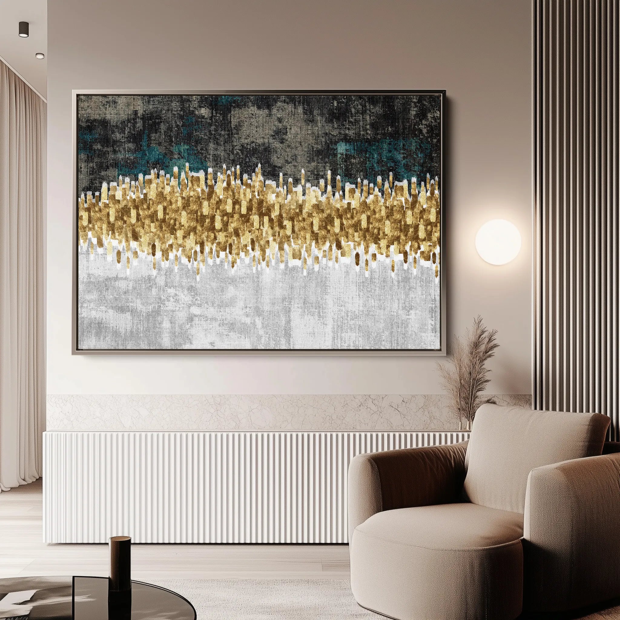 Abstract 147 Canvas Art 18" x 24" / 45 x 60 cm / Black