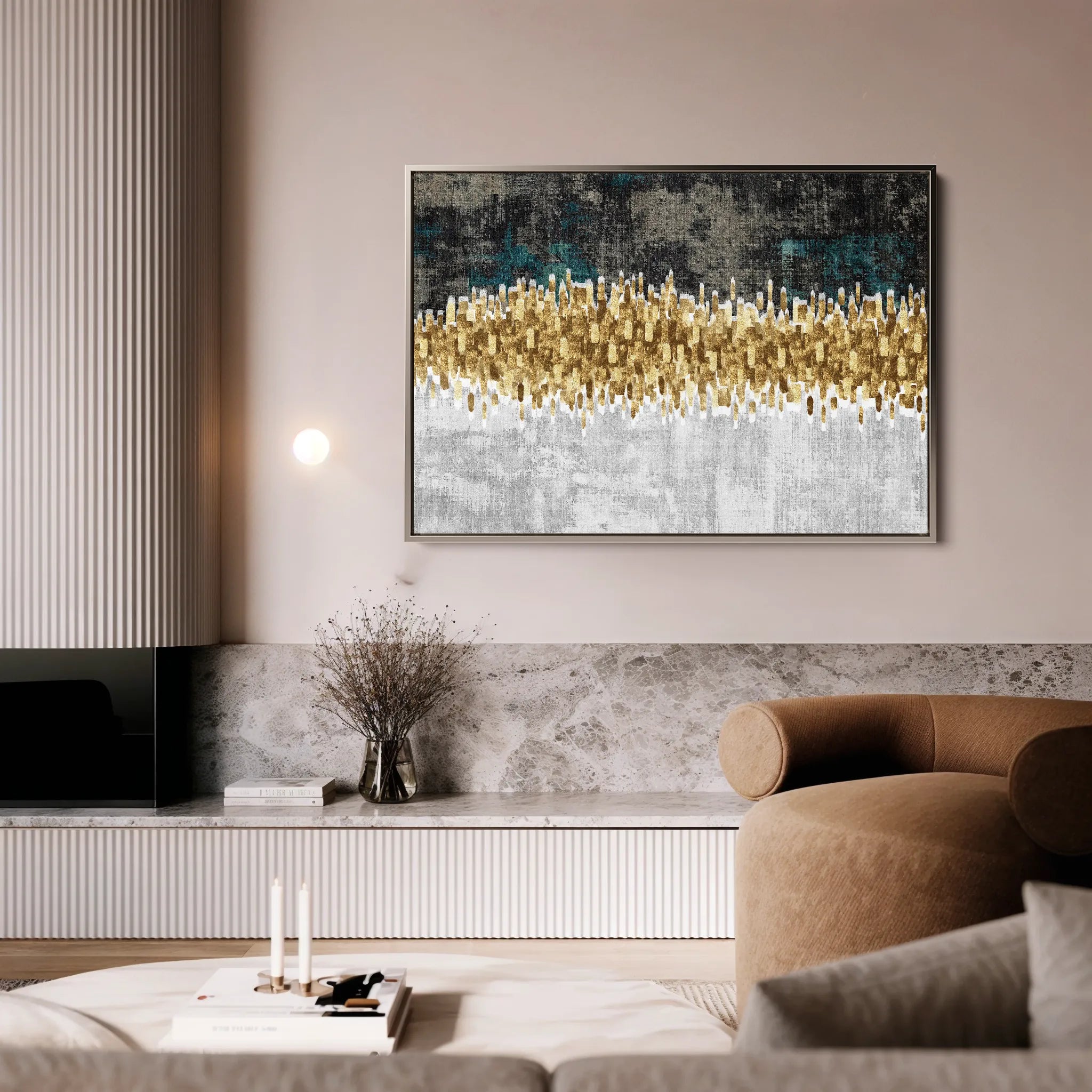 Abstract 147 Canvas Art 18" x 24" / 45 x 60 cm / Black