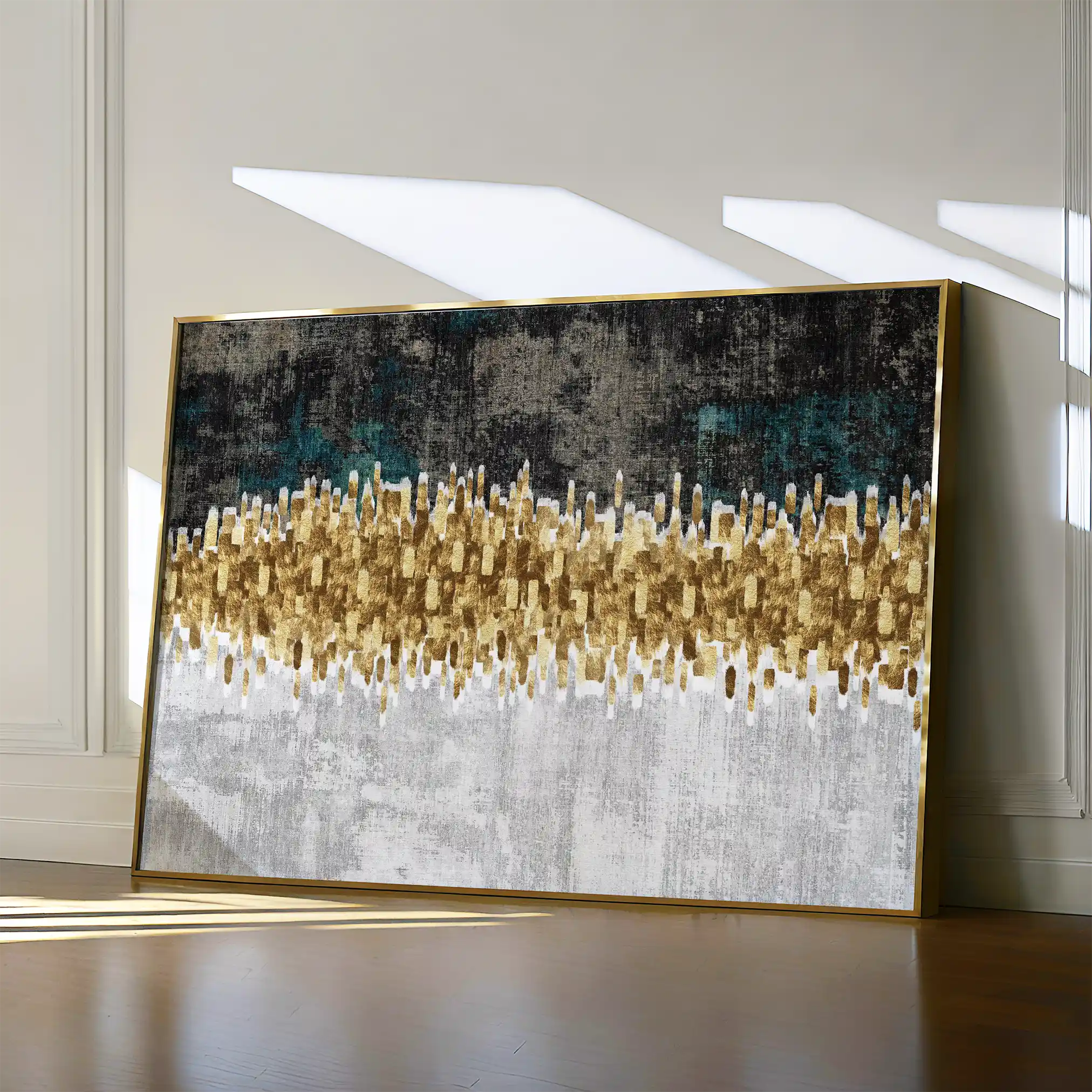 Abstract 147 Canvas Art 60 x 40 cm / Black
