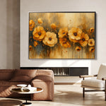 Floral 147 Canvas Art 18" x 24" / 45 x 60 cm / Black