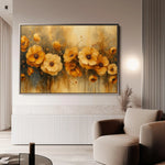 Floral 147 Canvas Art 60 x 40 cm / Black