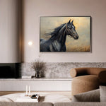 Horses 147 Canvas Art 60 x 40 cm / Black