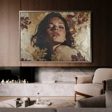 Portrait 147 Canvas Art 18" x 24" / 45 x 60 cm / Black