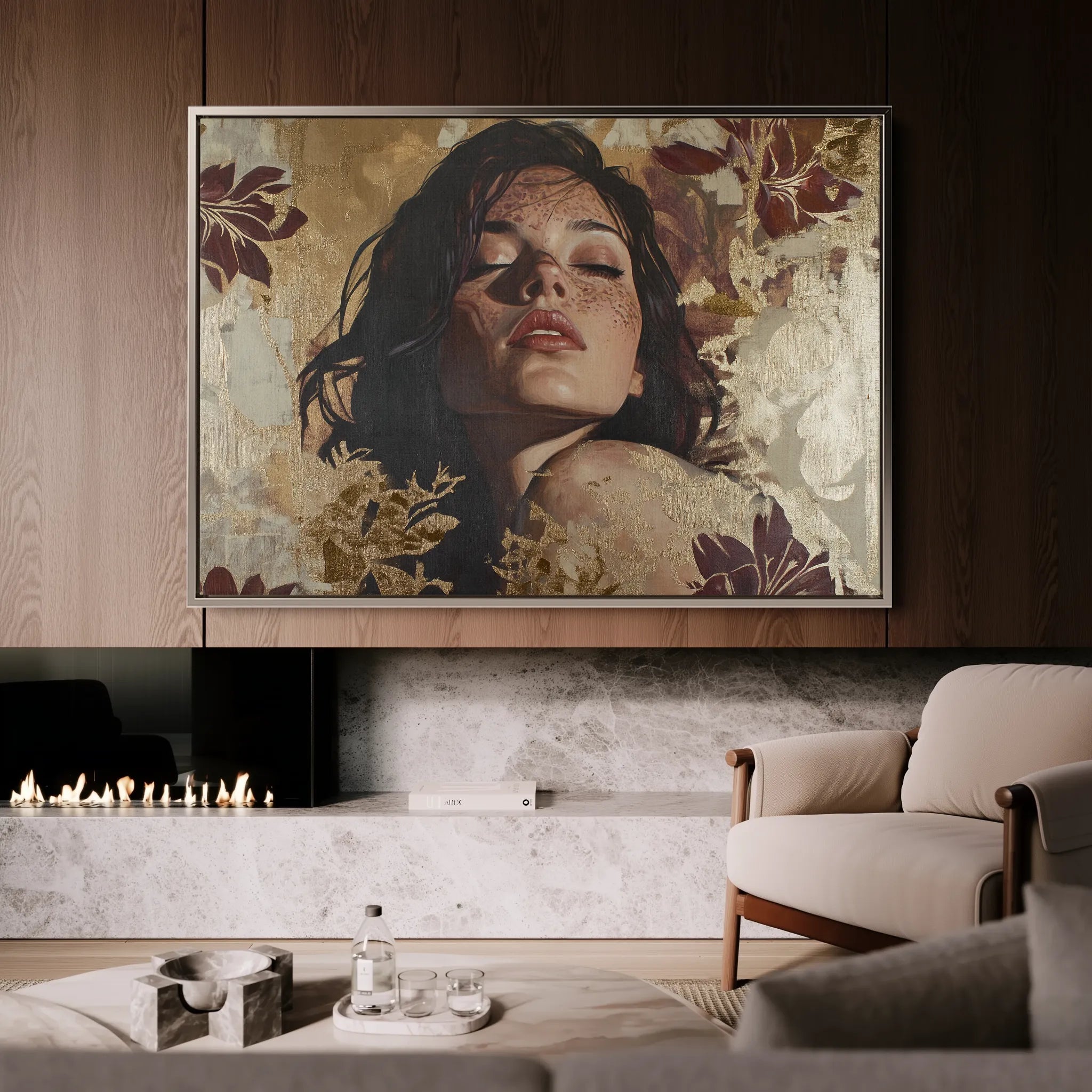Portrait 147 Canvas Art 18" x 24" / 45 x 60 cm / Black