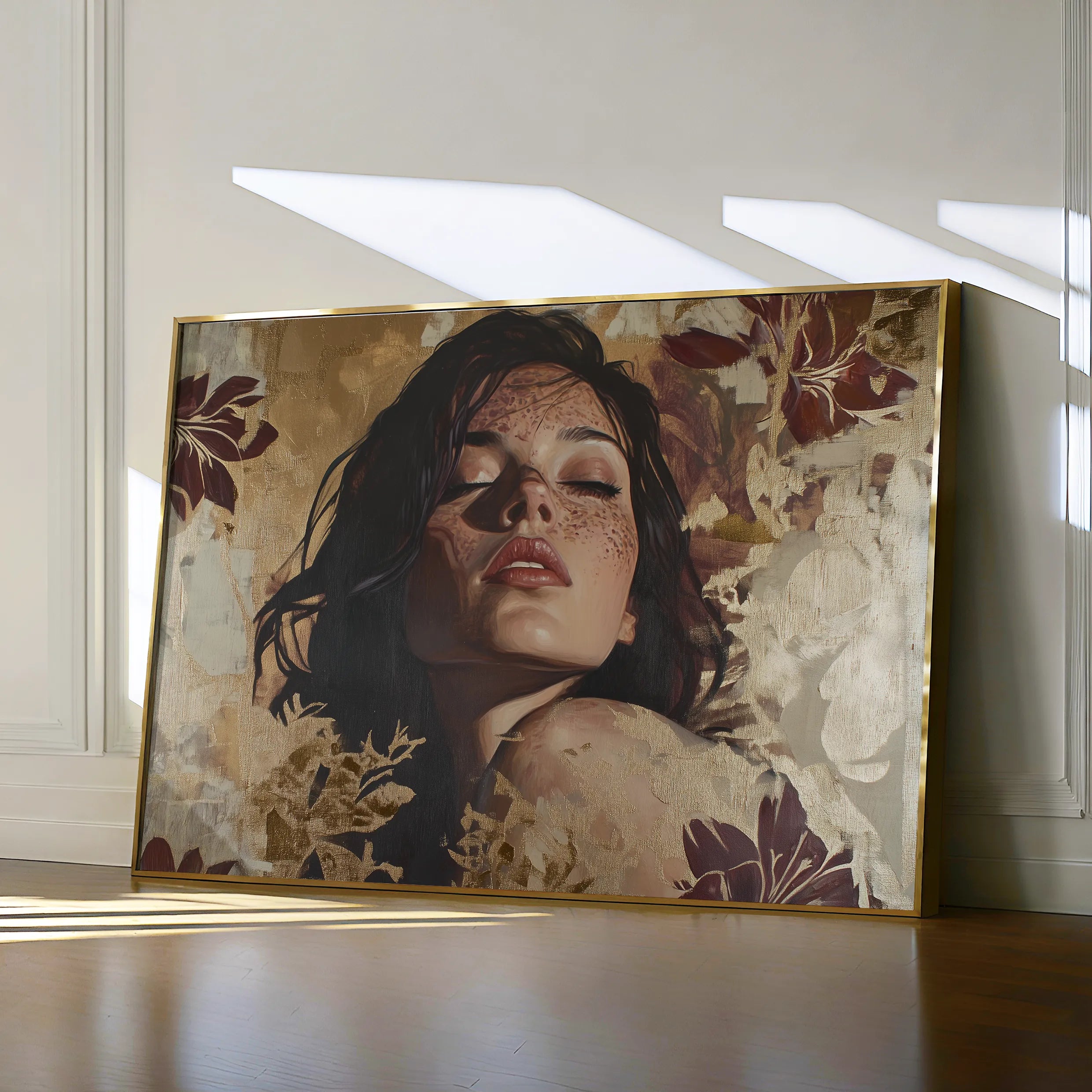 Portrait 147 Canvas Art 18" x 24" / 45 x 60 cm / Black