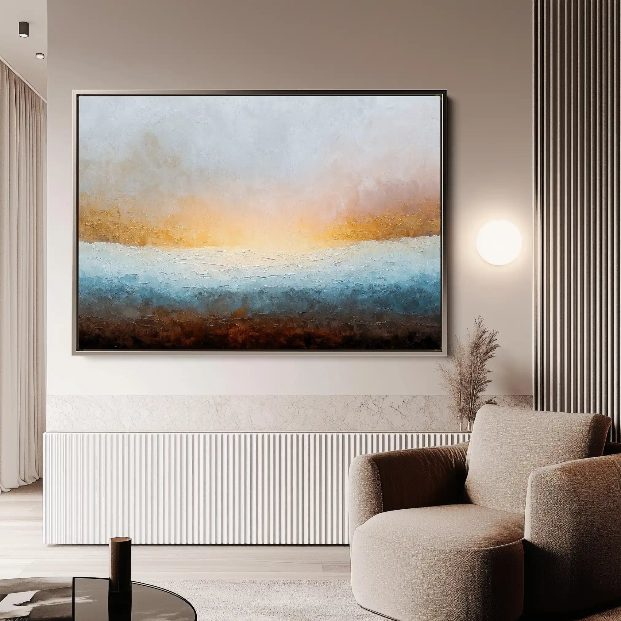 Abstract 1470 Canvas Art 60 x 40 cm / Black