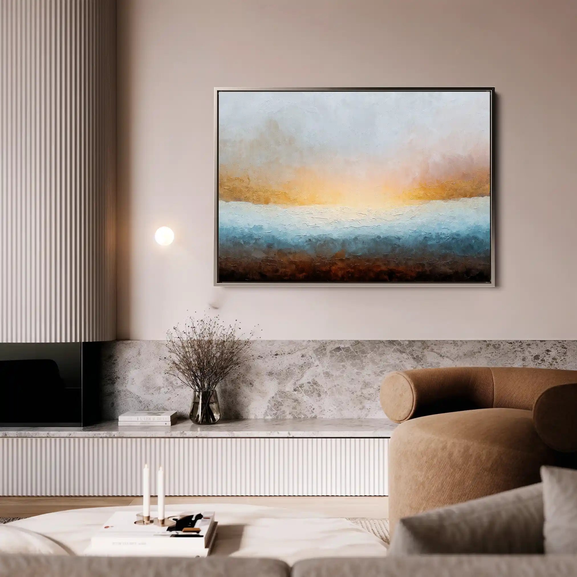Abstract 1470 Canvas Art 60 x 40 cm / Black