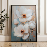 Floral 1470 Canvas Art 18" x 24" / 45 x 60 cm / Black