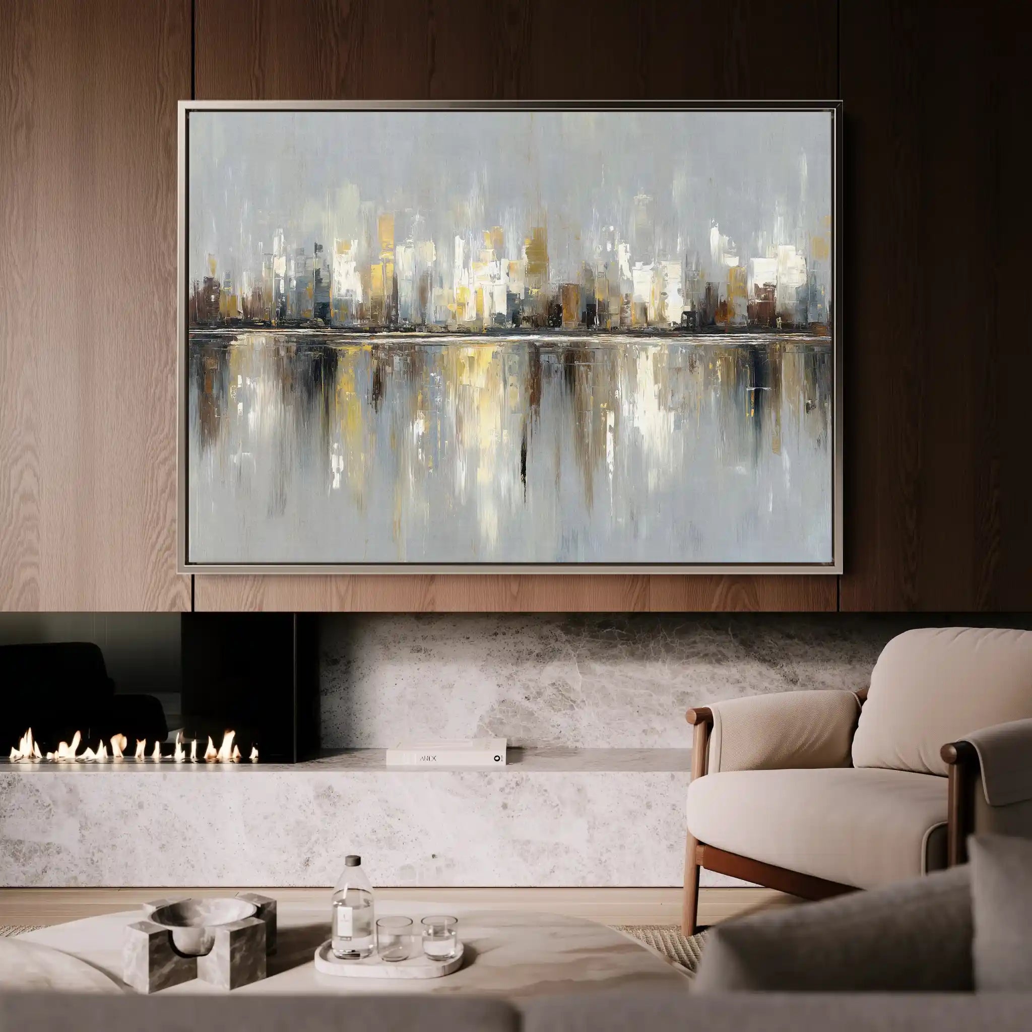 Abstract 1472 Canvas Art 18" x 24" / 45 x 60 cm / Black