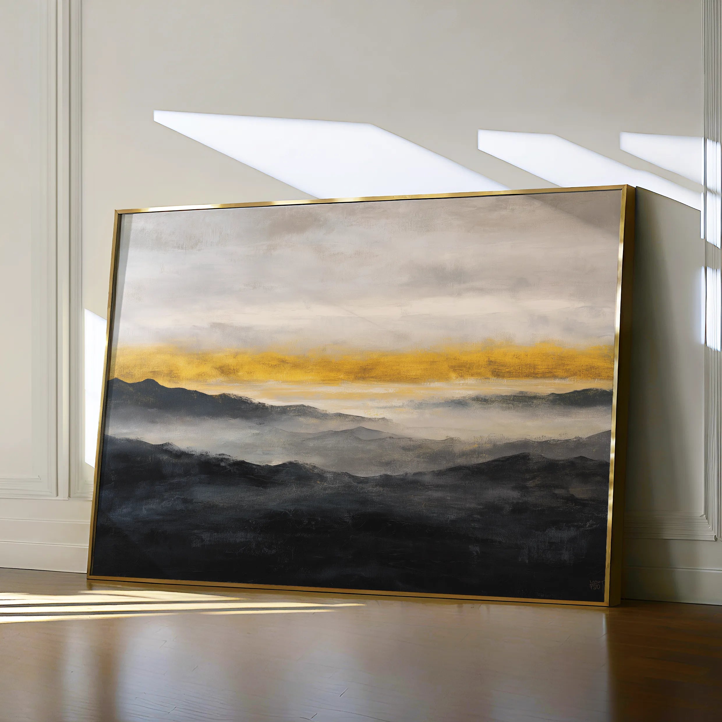 Abstract 1473 Canvas Art 18" x 24" / 45 x 60 cm / Black