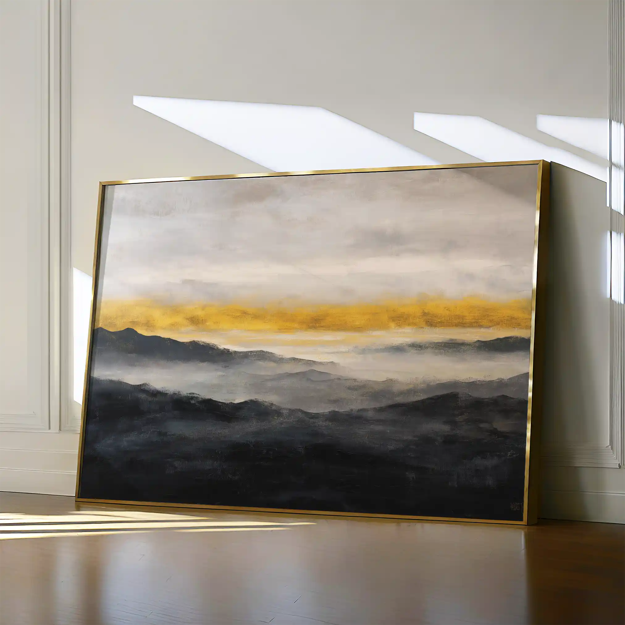 Abstract 1473 Canvas Art 60 x 40 cm / Black