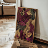 Floral 1473 Canvas Art 18" x 24" / 45 x 60 cm / Black