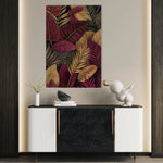 Floral 1473 Canvas Art 18" x 24" / 45 x 60 cm / Black