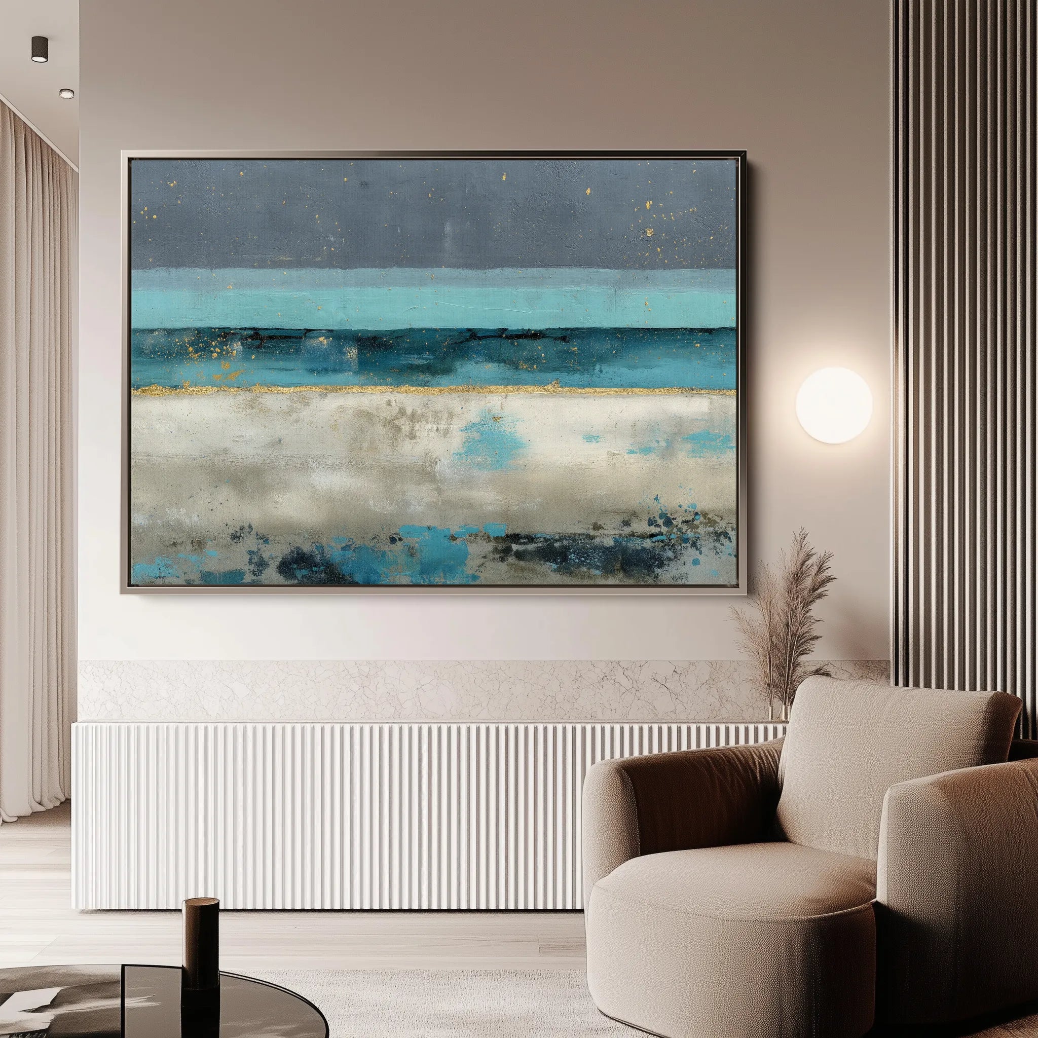 Abstract 1474 Canvas Art 18" x 24" / 45 x 60 cm / Black
