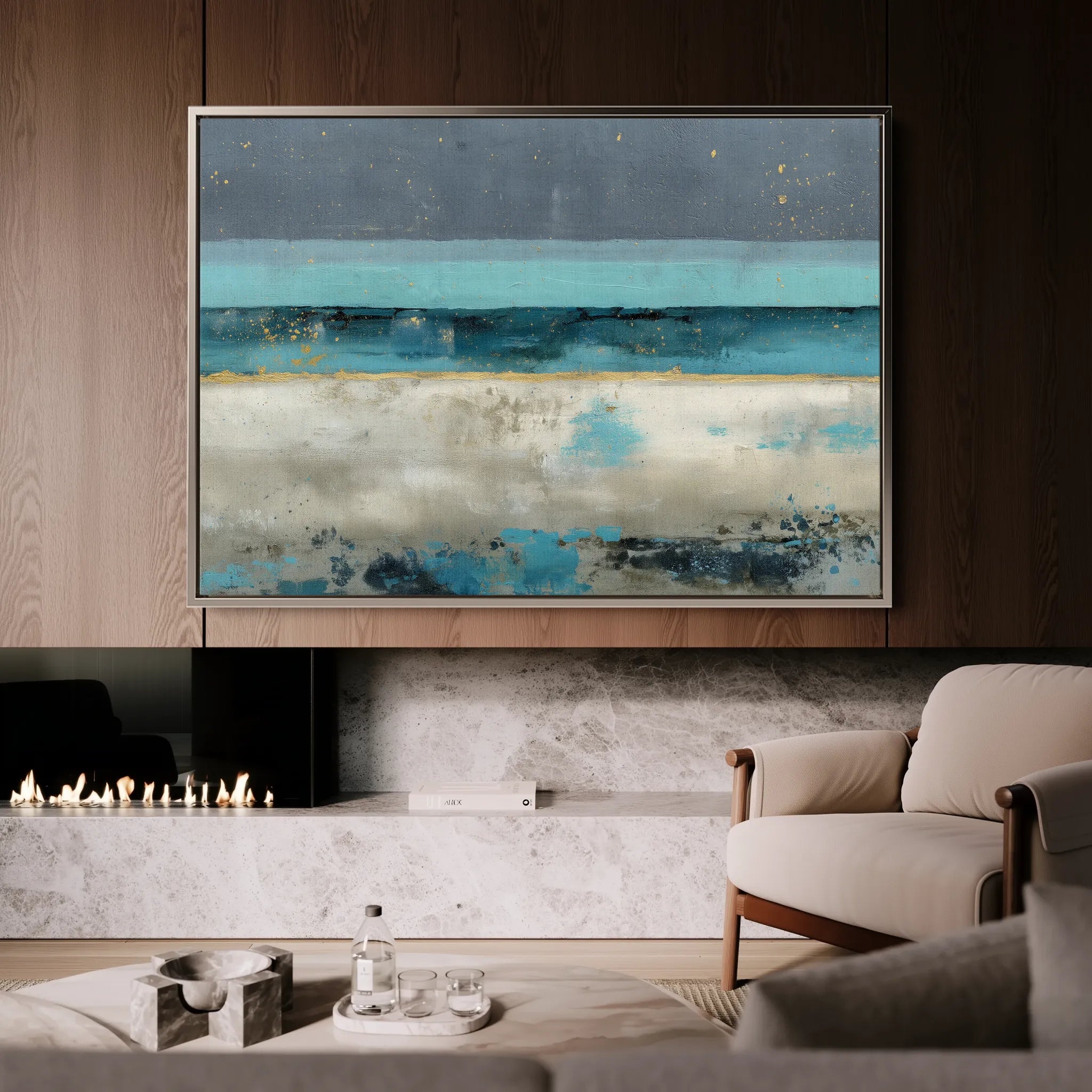 Abstract 1474 Canvas Art 18" x 24" / 45 x 60 cm / Black