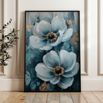 Floral 1474 Canvas Art 18" x 24" / 45 x 60 cm / Black