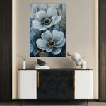 Floral 1474 Canvas Art 60 x 40 cm / Black