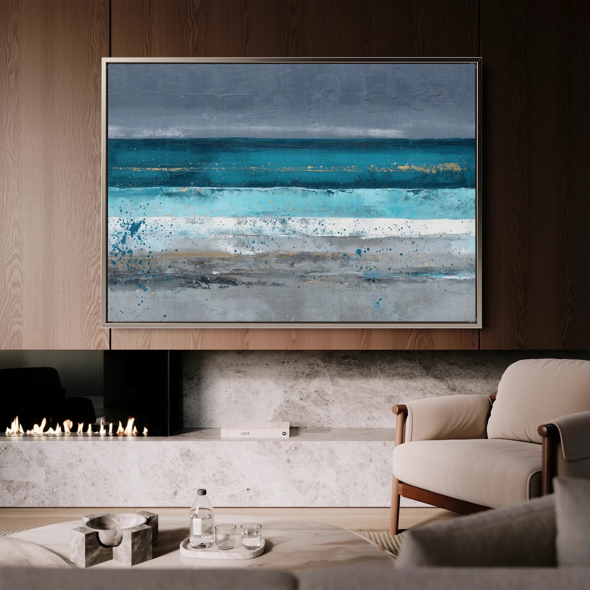 Abstract 1475 Canvas Art 18" x 24" / 45 x 60 cm / Black