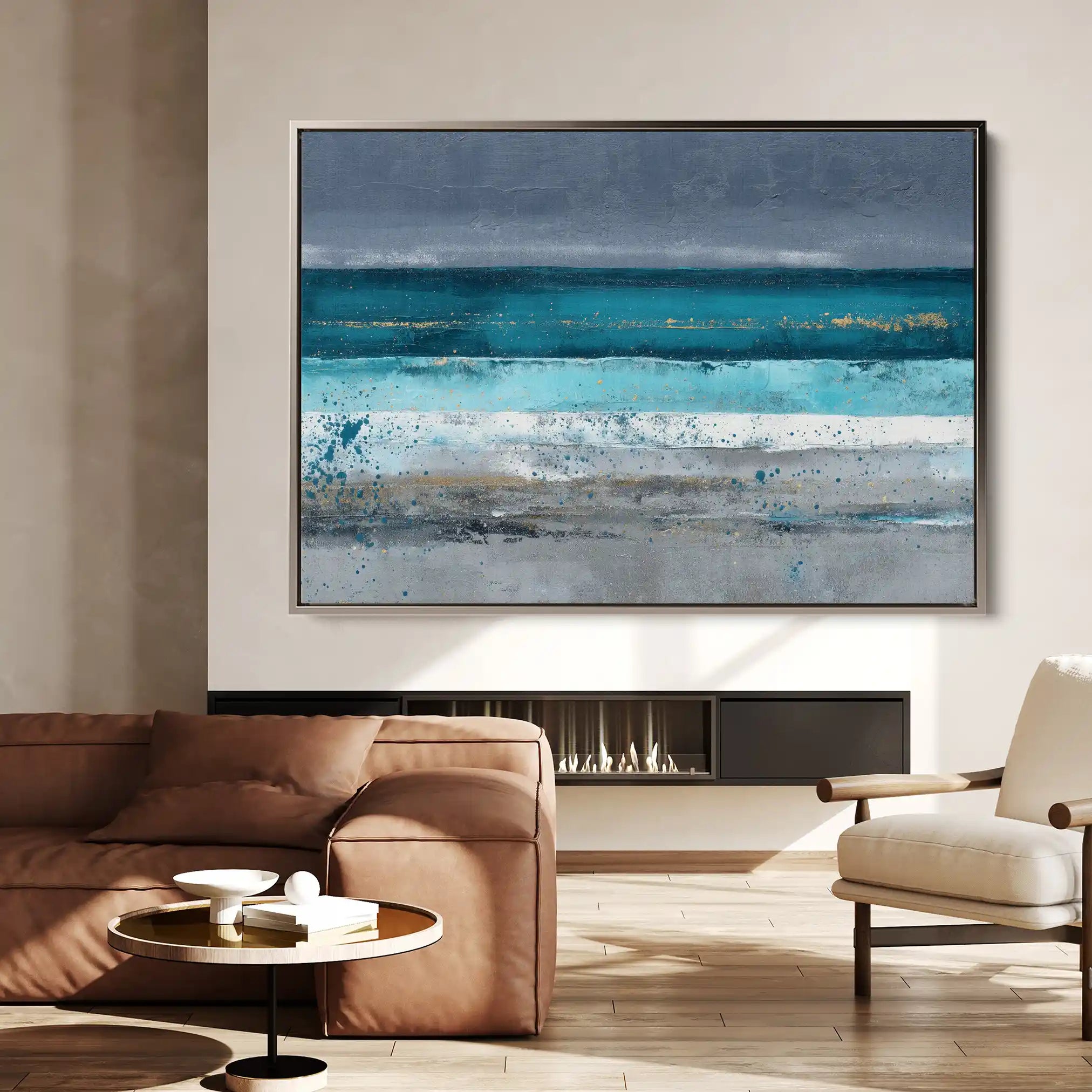 Abstract 1475 Canvas Art 60 x 40 cm / Black