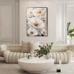 Floral 1476 Canvas Art 60 x 40 cm / Black