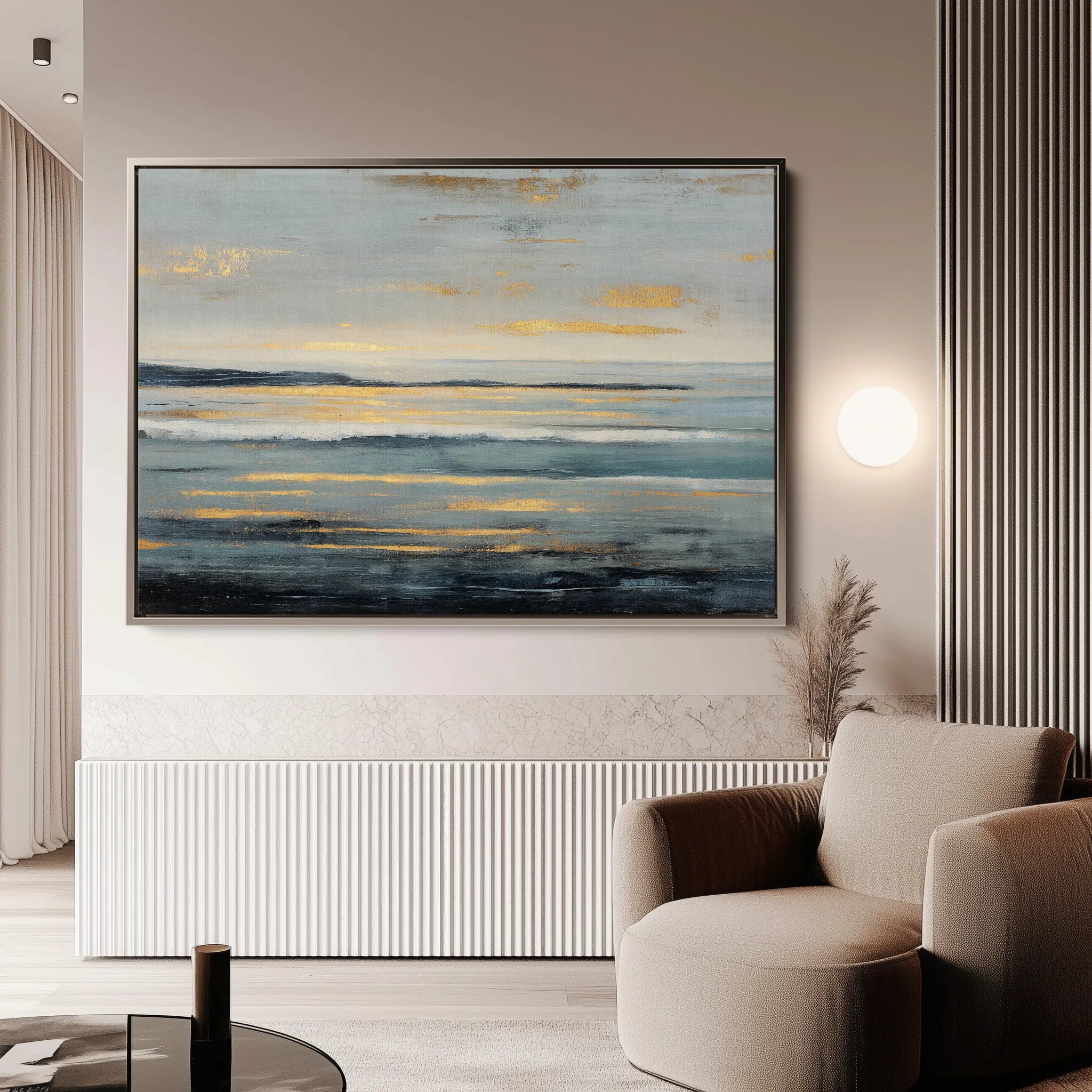 Abstract 1477 Canvas Art 18" x 24" / 45 x 60 cm / Black
