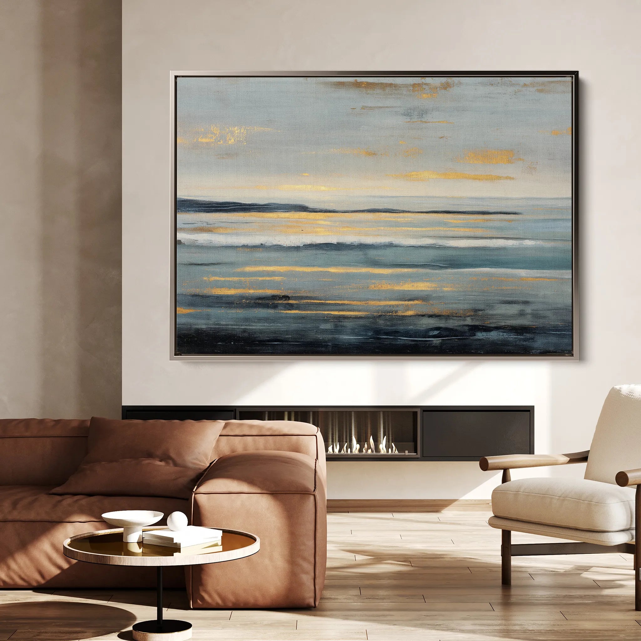 Abstract 1477 Canvas Art 18" x 24" / 45 x 60 cm / Black