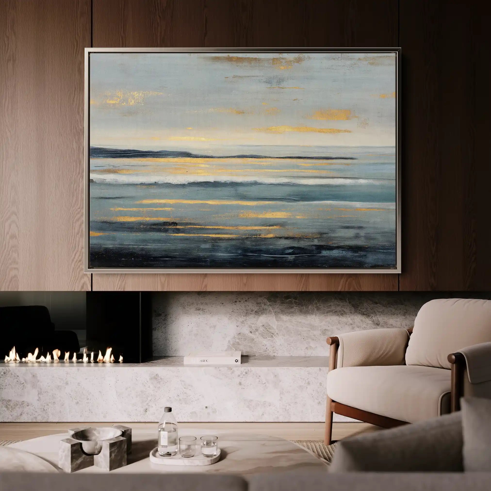 Abstract 1477 Canvas Art 60 x 40 cm / Black
