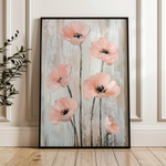 Floral 1477 Canvas Art 18" x 24" / 45 x 60 cm / Black