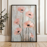 Floral 1477 Canvas Art 18" x 24" / 45 x 60 cm / Black