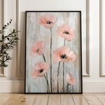 Floral 1477 Canvas Art 60 x 40 cm / Black