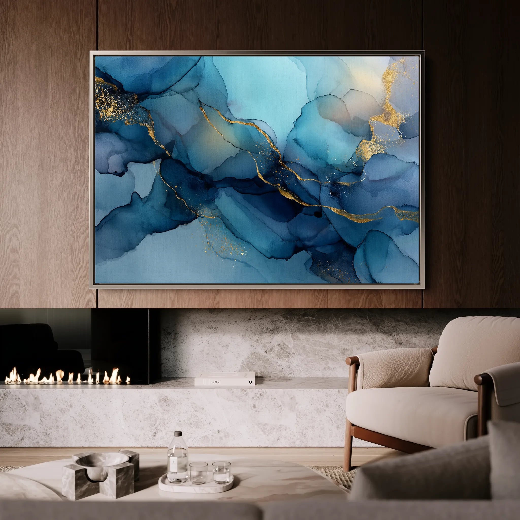 Abstract 1478 Canvas Art 18" x 24" / 45 x 60 cm / Black