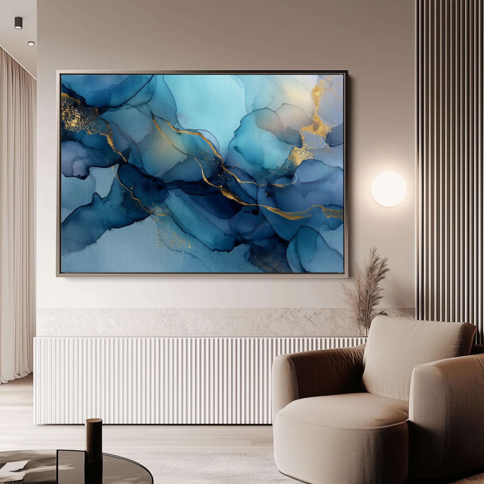 Abstract 1478 Canvas Art 18" x 24" / 45 x 60 cm / Black