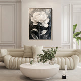Floral 1478 Canvas Art 18" x 24" / 45 x 60 cm / Black