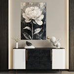 Floral 1478 Canvas Art 18" x 24" / 45 x 60 cm / Black