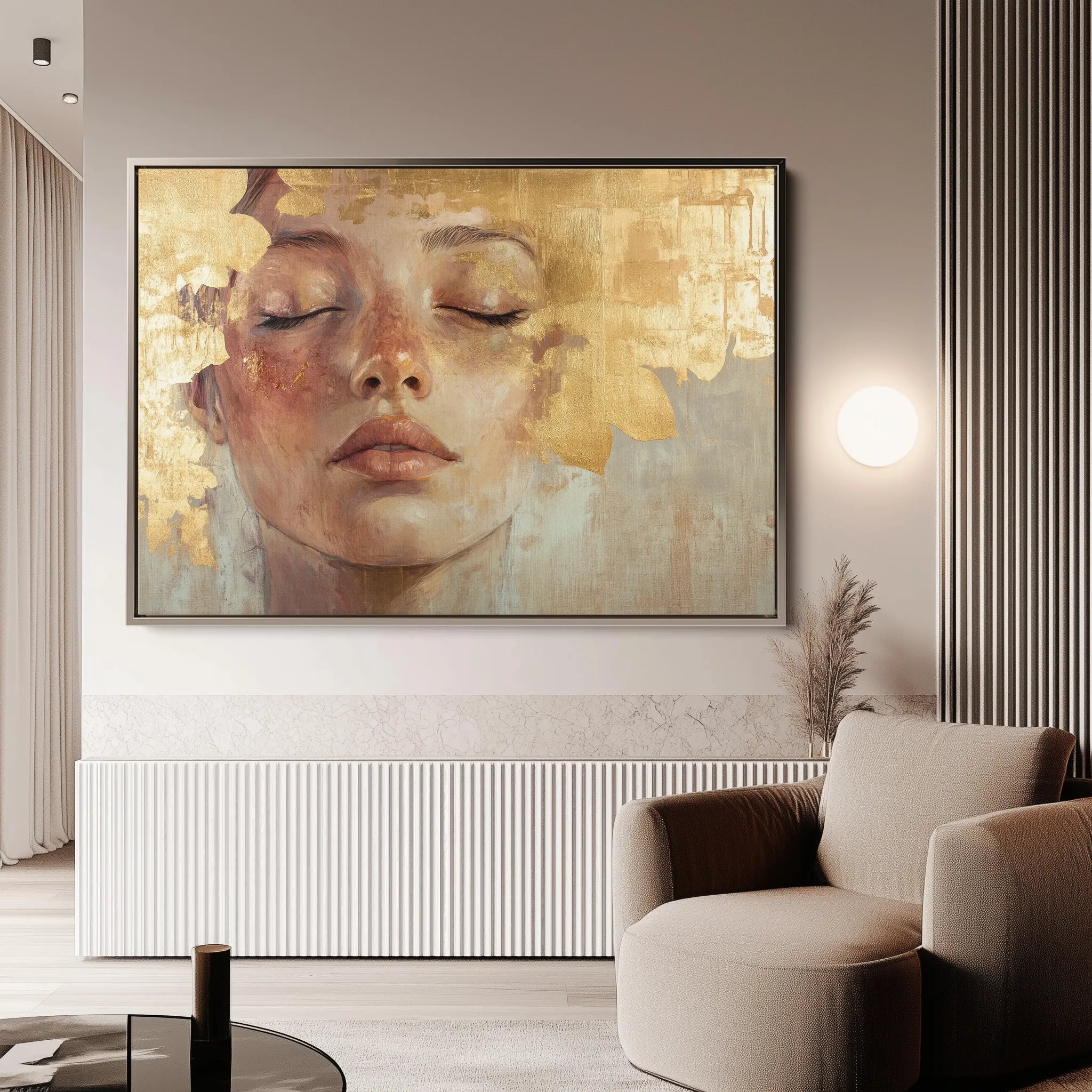 Portrait 148 Canvas Art 18" x 24" / 45 x 60 cm / Black