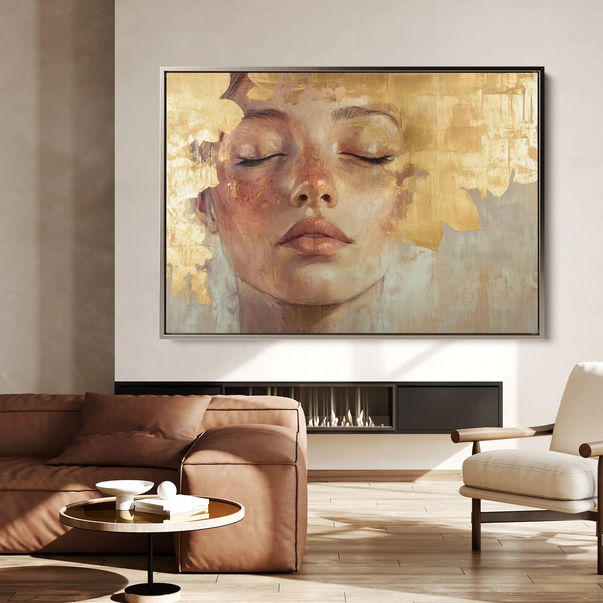 Portrait 148 Canvas Art 18" x 24" / 45 x 60 cm / Black