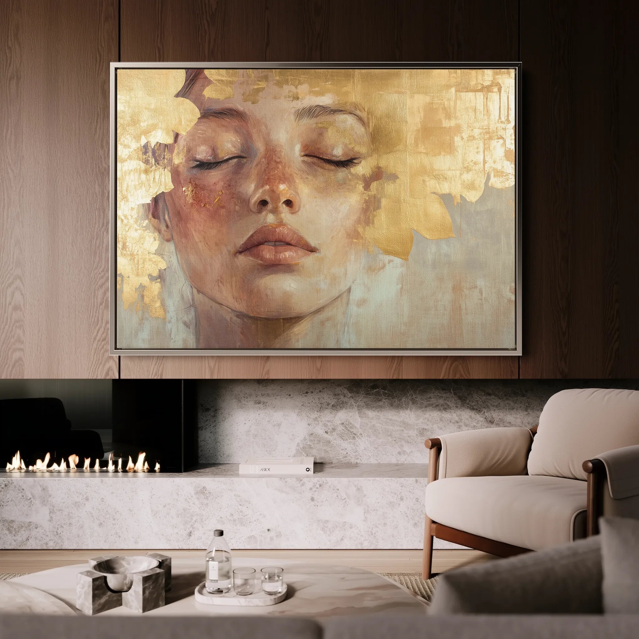Portrait 148 Canvas Art 18" x 24" / 45 x 60 cm / Black