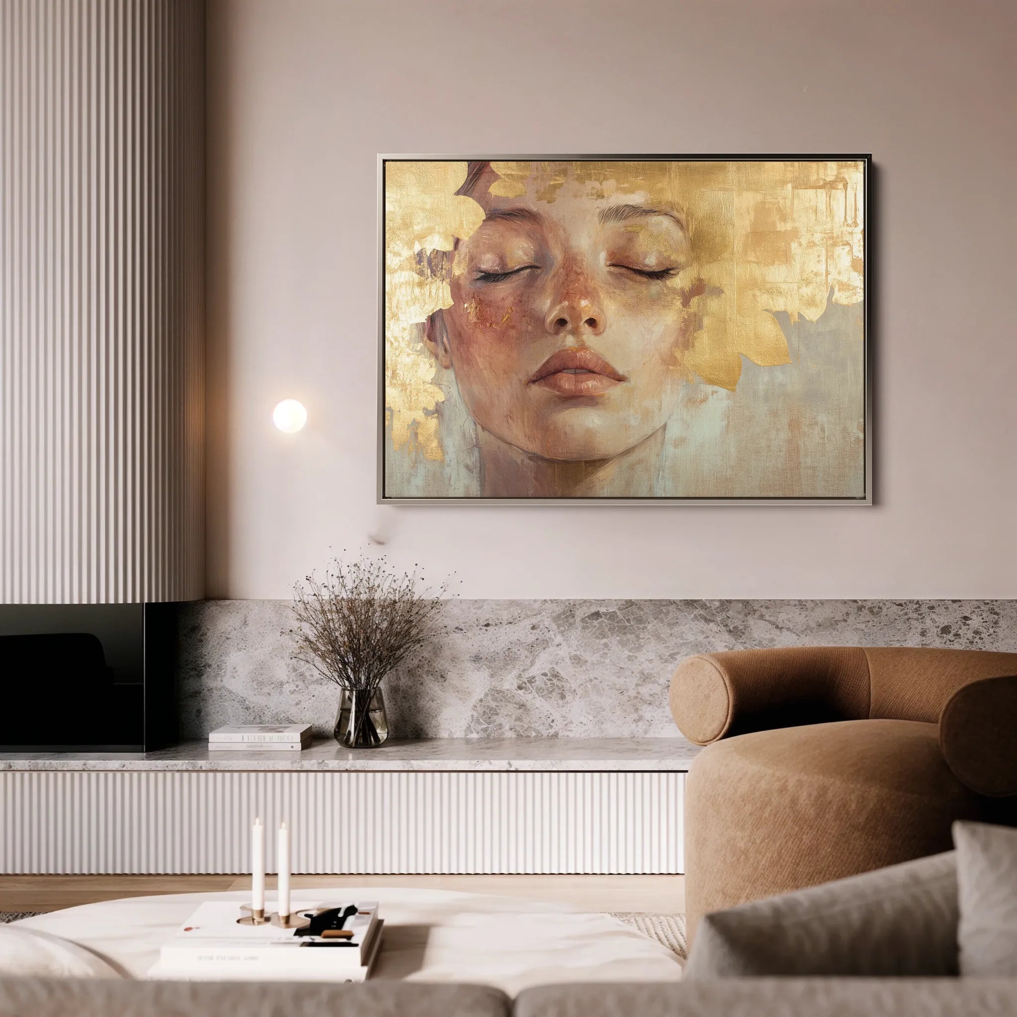 Portrait 148 Canvas Art 18" x 24" / 45 x 60 cm / Black