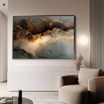 Abstract 1480 Canvas Art 18" x 24" / 45 x 60 cm / Black